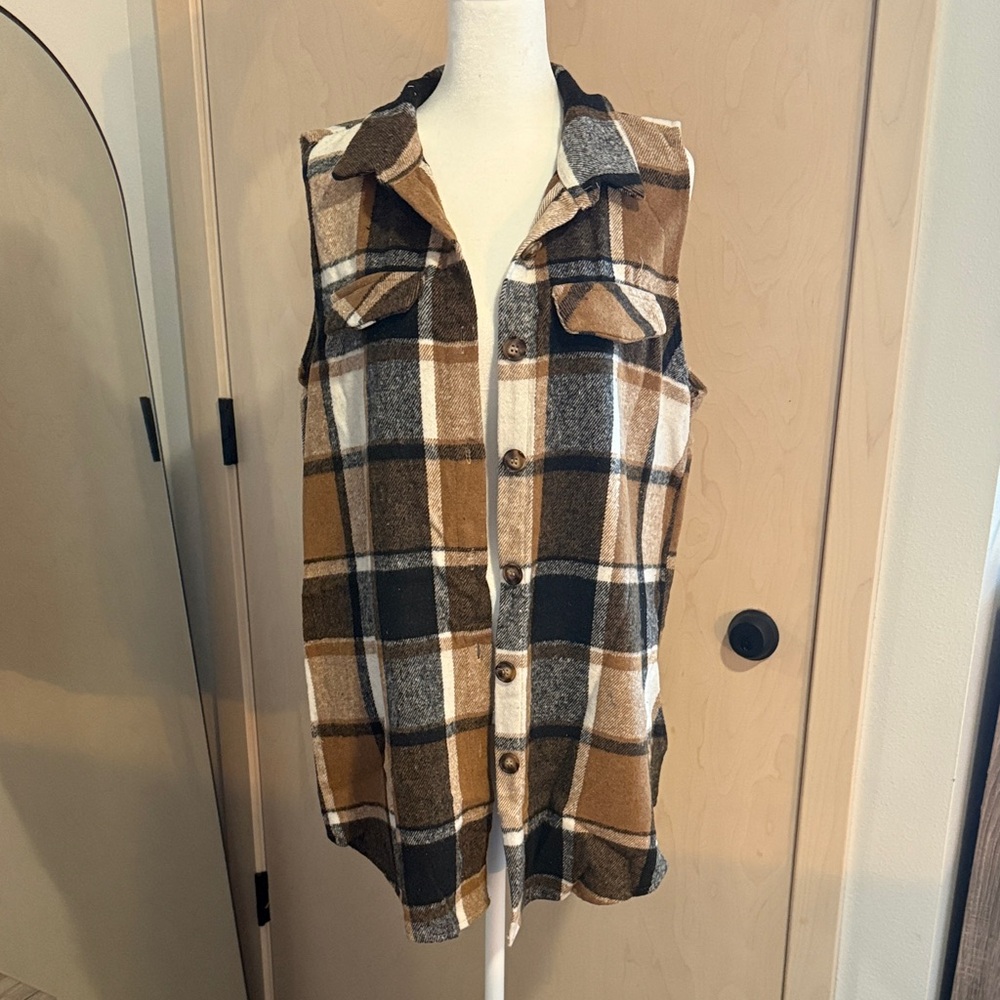 SHEIN Flannel Vest